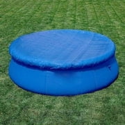 Shinyzone pool cover round 183 cm with elastic band, swimming pool cover tarpaulin protective tarpaulin windproof rainproof dustproof for fast set pool, 183 cm diameter-244cm