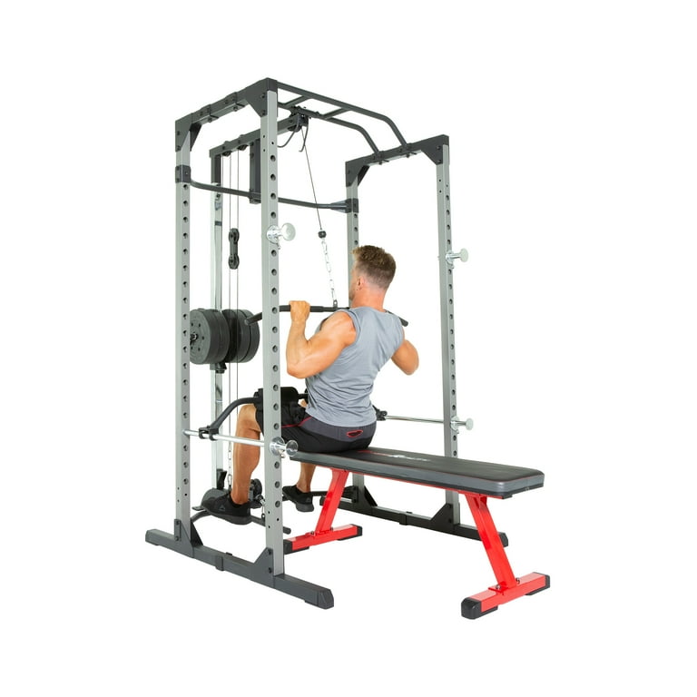 PROGEAR 310 Olympic Lat Pull Down and Low Row Cable Attachment for Progear 1600 Ultra Strength 800lb Weight Capacity Squat Stand Power Rack Cage with