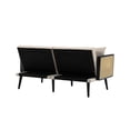 thumbnail image 7 of Velvet Sofa, Accent Sofa, Loveseat Sofa with Metal Feet, Modern Convertible Futon Couch, Beige, 7 of 7