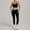 Black, variant on SKQIT 2 Piece Women's Sports Yoga Sets, Sleeveless U Neck Backless Tank Top and High Waist Crossover Leggings With Pockets Gym Pilates Outfits Set