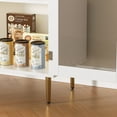 thumbnail image 6 of Sideboard Buffet Cabinet 32" Modern Storage Cabinet with Adjustable Shelf, Coffee Bar Cabinet with 2 Doors Acrylic for Living Room, Kitchen, White, 6 of 9