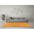 thumbnail image 3 of Ahgly Company Machine Washable Indoor Square Abstract Orange Modern Area Rugs, 6' Square, 3 of 4