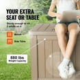 thumbnail image 4 of BENTISM Outdoor 120 Gallon Deck Box, Grey, 4 of 10