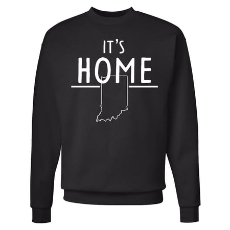 Inktastic It's Home State of Indiana Outline Adult Sweatshirt