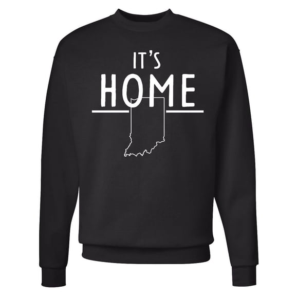 Inktastic It's Home State of Indiana Outline Adult Sweatshirt