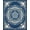 Blue, Pattern 16, variant on ODIKA Wave Seashell Border Bathroom Coral Reef Starfish Ocean Nautical Playful for Dorm Room, Small Living Apartment, Stain Resistant Low Profile