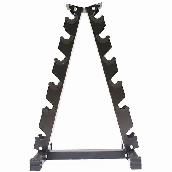 Heavy Duty 6-Tier A-Frame Dumbbell Rack - 660LB Steel Weight Storage Stand, Space-Saving Home Gym Equipment for Strength Training (Black, 6th Floor Variant)