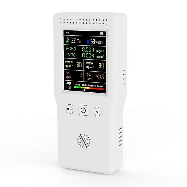 9 In 1 Detector Lcd Display Pm2.5 Pm10 Hcho Tvoc Co Co2 Temperature Humidity Monito