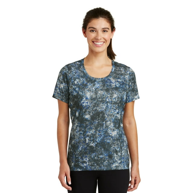 Discontinued Sport-Tek ® Tee-Shirt Col Rond Minéral pour Femmes. Lst330 3TG Vrai Royal