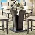 thumbnail image 4 of Furniture of America Waverly 5-Piece Wood Counter Height Dining Set in Dark Gray, 4 of 5