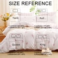 thumbnail image 4 of Pink Bow Ties Comforter Bedding Sets Reversible Pattern Chic Bowknot with Stripes Comforte King Size, 4 of 5