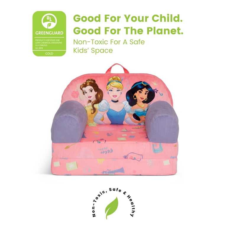 Delta Children Disney Princess Cozee Buddy Flip-Out Chair, Pink photo 7