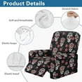 thumbnail image 6 of Renewold Skull Rose Extra Large Recliner Cover Soft Thick Sofa Protector 4 Pieces Reclining Sofa Slipcover Recliner Seat Cover with Elastic Bottom and Side Pocket, 6 of 8