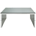 thumbnail image 2 of Hawthorne Collections Glass Top Coffee Table in Silver, 2 of 4