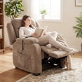 thumbnail image 2 of HOMCOM Power Recliner Chair with Massage, Recliner with Quiet Motor, Brown, 2 of 10