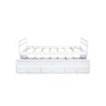 thumbnail image 4 of White Twin Bed With Headboard, And Storage - Modern Style For A Cozy Bedroom Size Pine Wood Headboard & Trundle Comfortable Sleep Solution In, 4 of 7