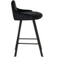 thumbnail image 3 of Meridian Furniture Viviene 25.5"H Velvet Counter Stool in Black (Set of 2), 3 of 8