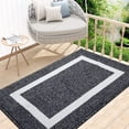 thumbnail image 1 of XICEN Tapis de Porte Intérieur, 32x48, Antidérapant Absorbant Résistant à la Saleté Tapis d'Entrée, Lavable à la Machine Profil Bas Tapis d'Entrée Intérieur pour Vestibule, Noir, 1 of 6