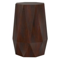 Simpli Home Kurt SOLID ACACIA WOOD 15 inch Wide Polygon Contemporary Side Table in Walnut Brown, Fully Assembled