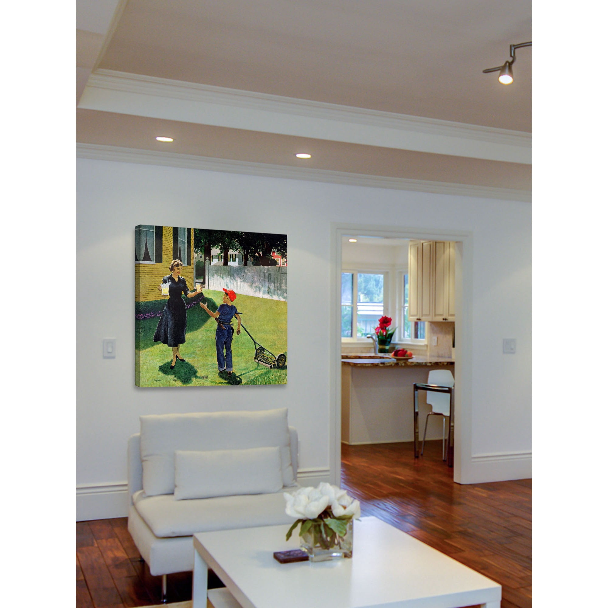 Marmont Hill "Lemonade for the Lawnboy" by George Hughes Painting Print on Canvas