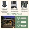 thumbnail image 2 of NETAJE 10x12 FT Hardtop Gazebo, Heavy Duty Gazebo with Aluminum Frame, Galvanized Steel Double Roof & Mosquito Net for Garden, Patio, Grey, 2 of 9