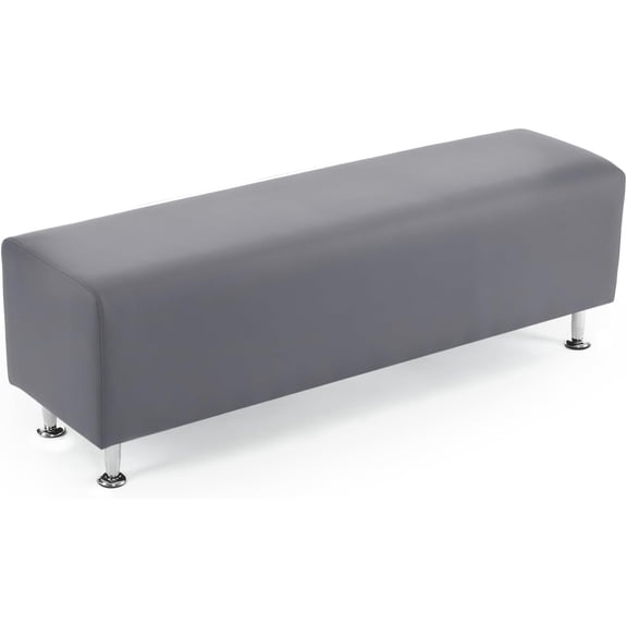 OmySalon Waiting Room Bench Seating Faux Leather, 53.9’’ Office Guest Chair Reception Chair, Lobby Furniture for Conference Room Beauty Salon Barbershop Small Space