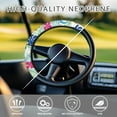 thumbnail image 3 of Jeiento Palm Leaves Golf Cart Steering Wheel Cover 13 Inch - 14 Inch Neoprene Golf Cart Steering Wheel Covers Floral Elastic Golf Cart Accessories for Club Car Boat Steering Wheel Cover, 3 of 7