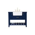 thumbnail image 3 of Elegant Decor Clement 42" Aluminum MDF Single Bathroom Vanity in Blue, 3 of 8