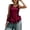 Red, variant on Women's Casual Sleeveless Ruffle Hem Tank Top, Flowy Crew Neck Blouse, Lightweight Linen Blend Summer Layering Top Navy XL
