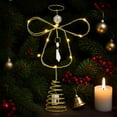 thumbnail image 6 of LED Angel Christmas Tree Topper, Gold Metal Tree Topper with Twinkling Lights, Easy Setup Angel Design for Xmas Tree Holiday Decorations, 6 of 8