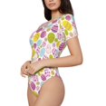 thumbnail image 2 of Balery Easter Egg Women's Short Sleevee Crew Neck Bodysuit Tops Short Sleeve Tops Basic-X-Large, 2 of 9