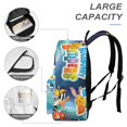 thumbnail image 4 of Constructores de Bugs Bunny-theme Backpack, Campus style schoolbag Bookbag with Adjustable Shoulder Straps And Large Zip Compartment, Unisex Travel Bags.42x30x15cm, 4 of 6