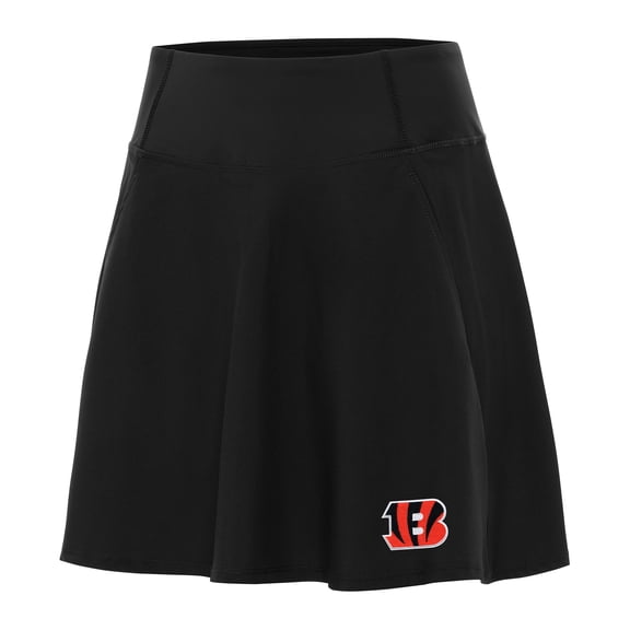 Women's Antigua Black Cincinnati Bengals Chip Skort