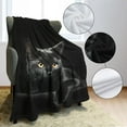 thumbnail image 4 of 50"x60" Blanket Soft Fluffy Flannel Fleece Throw Black Cat, 4 of 6