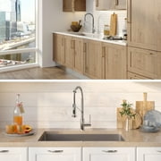 KRAUS 30-inch 16 Gauge Standart PRO Kitchen Sink Combo Set with Bolden 18-inch Kitchen Faucet and Soap Dispenser, Chrome Finish