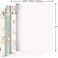 thumbnail image 6 of Beautiful Gift Wrapping Paper Rolls for Baby Shower - Cute Set of 3 Quality Rolls For Birthdays & Baby Showers - Add a Touch of Magic to Every Gift You Wrap - 17 x 120 in, 6 of 9