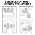 thumbnail image 6 of Soulgenix Kitchen Mats Set, 2 Pcs Kitchen Rug 17.3"×29"+17.3"×59", PVC Water Resistant Non-Slip Mats and Rugs for Comfort Standing, 0.4" Thick Anti-Fatigue Rugs for Kitchen Floor/Sink/Laundry Room, 6 of 8