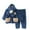 Blue, variant on Godderr Kids Girls Button down Winter Fleece Pajama Set with Bee Scarf 3 Piece Toddler Flannel Pjs Loungewear Cute Autumn Long Sleeve Sleepwear 1-8 Years