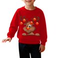 thumbnail image 3 of YunPes Kids Boys Girls Christmas Santa Sweatshirts Fleece Hoodies Funny Reindeer Graphic Long Sleeve Xmas Sweatshirt, 3 of 6