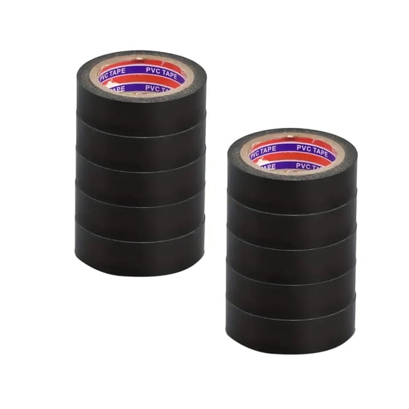 10-Roll Heavy-Duty Electrical Tape Set – Multi-Color PVC Insulation for Automotive, Household, DIY & Professional Wiring, Flexible & Durable