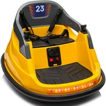 Outfunny 6V Bumper Car for Kids, Ride on Toys Bumper Car for Toddlers with Remote & Music - Yellow