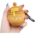 thumbnail image 1 of Super Cute Honey Pot Design Soft Silicone Creative Hunny Wireless Earphone Shockproof Protector Compatible For AirPods Pro With Mini Hook Yellow, 1 of 8