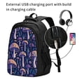 thumbnail image 2 of Honeii Floral Hippie Mushrooms for Travel Laptop Backpack, Business Laptops Backpack with USB Charging Port, College High School Computer Bag for Men Women, 2 of 7