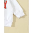 thumbnail image 6 of Toddler Baby Girls Boys Fall Sweatshirt 3 6 12 18 24 Months 2T 3T Letter Print Long Sleeve Round Neck Casual Pullover Tops, 6 of 8