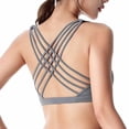 thumbnail image 2 of Sujetador deportivo clásico con espalda cruzada y sin aro de acero para mujer, ropa interior deportiva a prueba de golpes para yoga, correr, talla grande europea y americana, 2 of 6