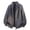Gray, variant on Men's Cable Knit Stand Collar Full Zip Sweater Jacket Solid Outerwear