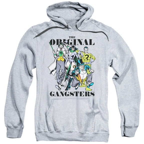 DC Comics Original Gangsters Adult Pullover Hoodie Sweatshirt Athletic Heather