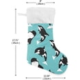 thumbnail image 2 of 1 Pack Killer Whale Pattern Christmas Stockings 17.7 Inch Gift Holders for Party Holiday Decorations Ornaments（785） Holiday Decor, 2 of 7