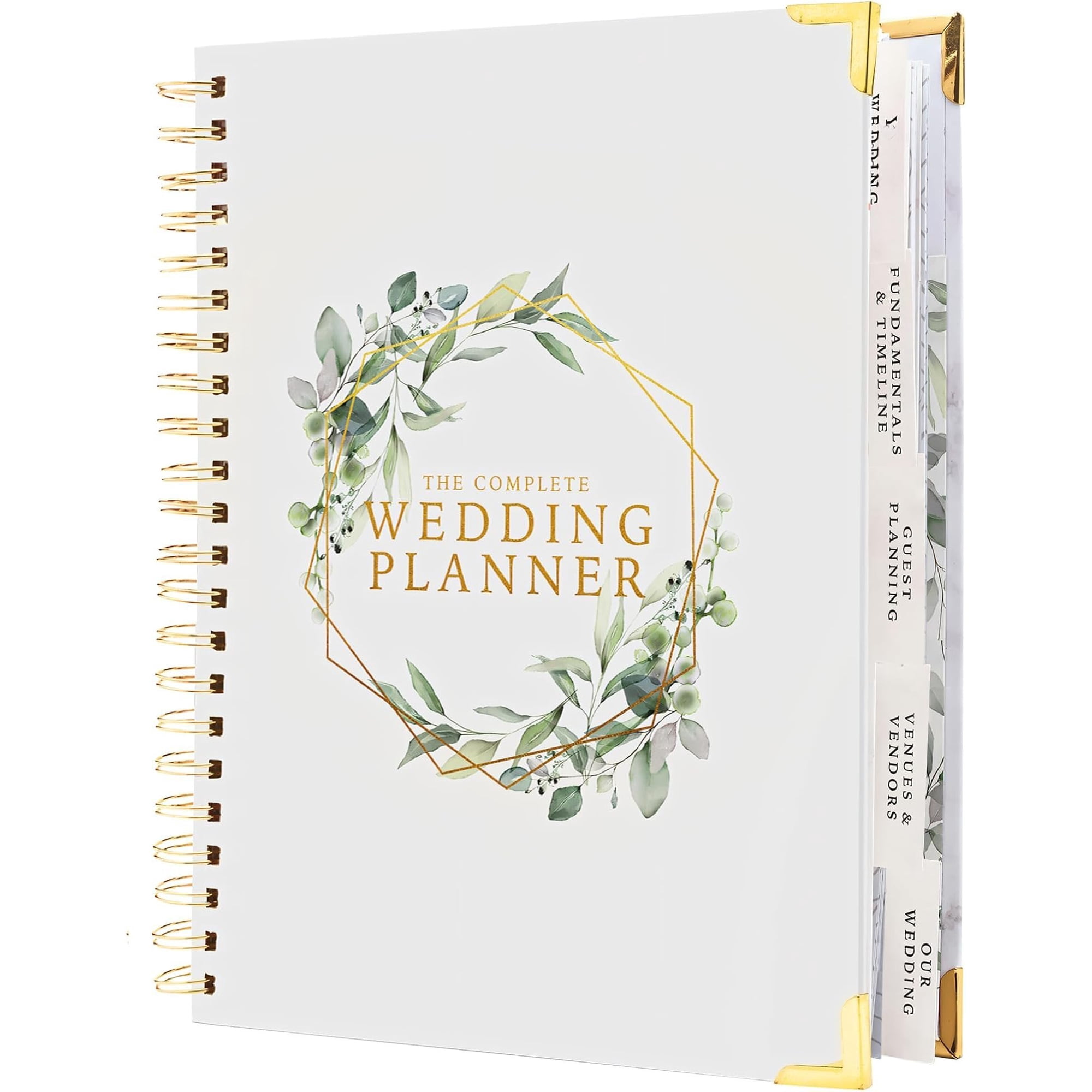 Wedding Planner Book and Organizer - Wedding Planner Book - Bridal Planning Binder with Countdown Calendar - Bride Gifts - (FLORAL)