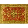 thumbnail image 1 of Ahgly Company Machine Washable Indoor Rectangle Persian Yellow Traditional Area Rugs, 3' x 5', 1 of 4